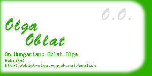 olga oblat business card